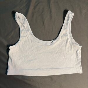 Light Blue Ribbed Tank Top